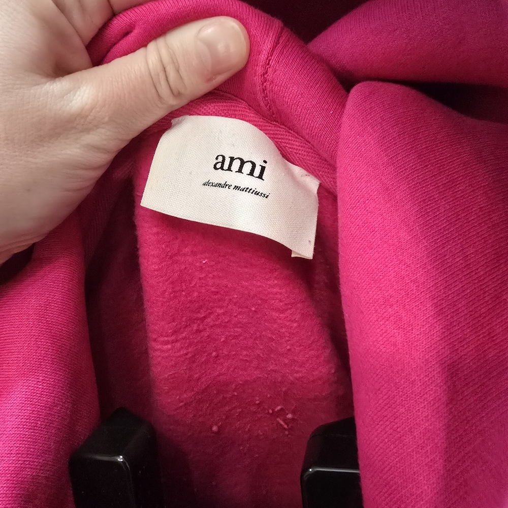 Ami Alexandre Mattiussi Vibrant Pink Hoodie. Size M - Picture 4 of 12